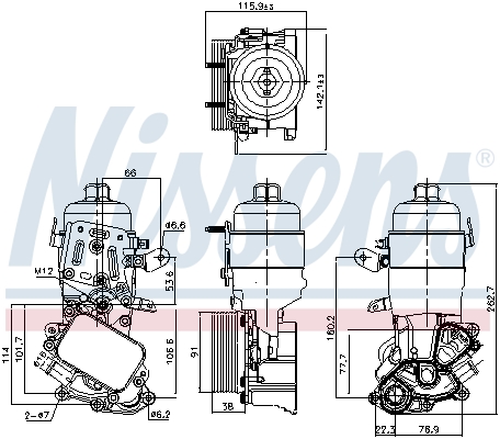 Nissens Oliekoeler motorolie 91326