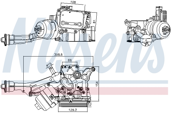 Nissens Oliekoeler motorolie 91352