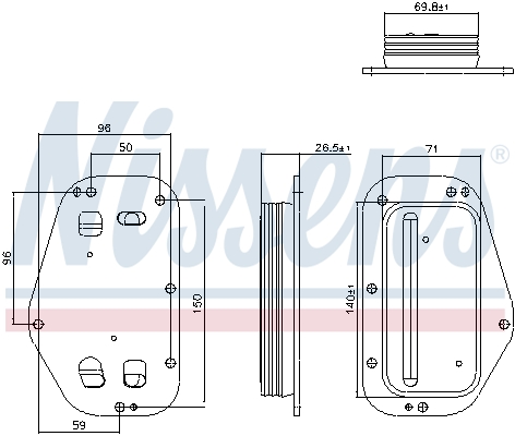 Oliekoeler motorolie Nissens 91360