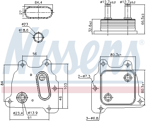 Nissens Oliekoeler motorolie 91364