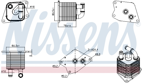 Nissens Oliekoeler, automatische transmissie 91370