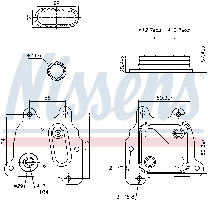 Nissens Oliekoeler motorolie 91374