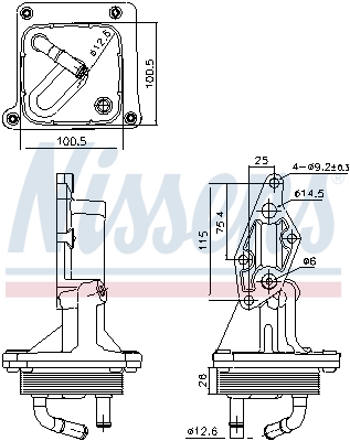 Oliekoeler motorolie Nissens 91375