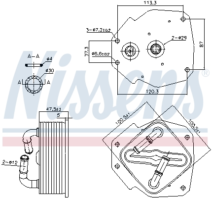 Oliekoeler motorolie Nissens 91418