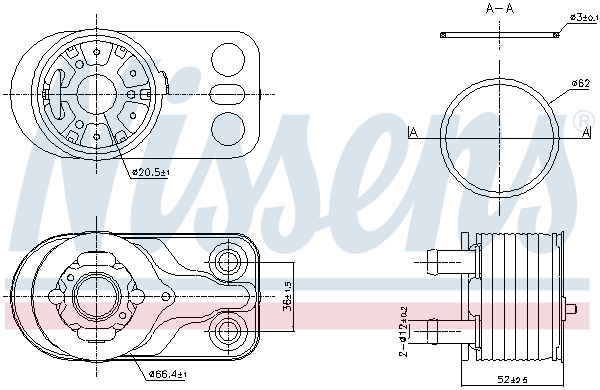 Oliekoeler motorolie Nissens 91422