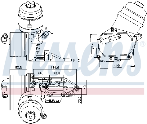 Nissens Oliekoeler motorolie 91424