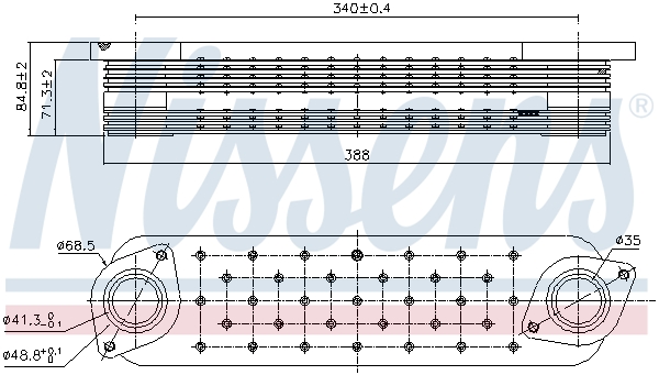 Nissens Oliekoeler, motorolie 91482