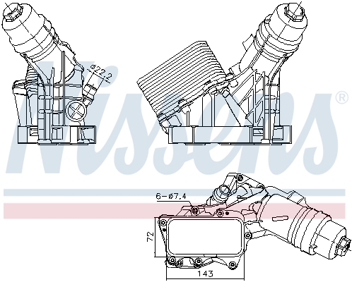 Nissens Oliekoeler, motorolie 91487