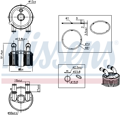 Nissens Oliekoeler, automatische transmissie 91507