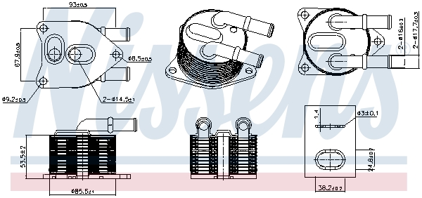 Nissens Oliekoeler, automatische transmissie 91508