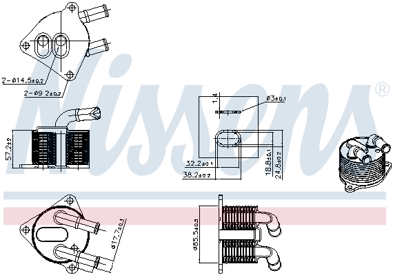 Nissens Oliekoeler, automatische transmissie 91510