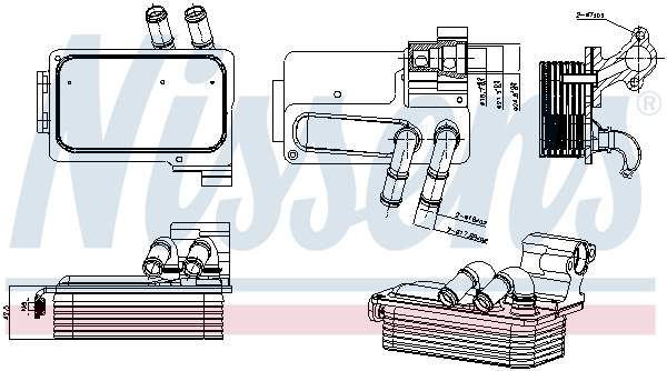 Nissens Oliekoeler, automatische transmissie 91511