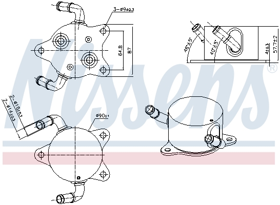Nissens Oliekoeler, automatische transmissie 91544