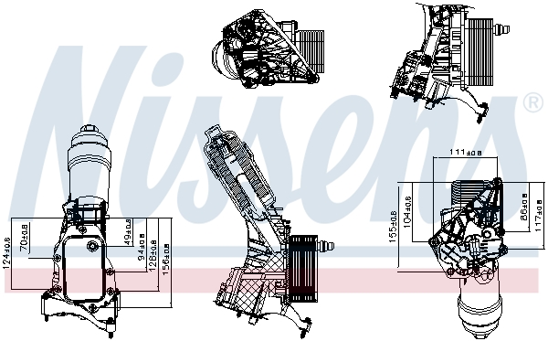 Nissens Oliekoeler, motorolie 91557