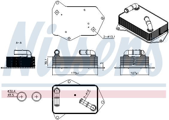 Nissens Oliekoeler, automatische transmissie 91563
