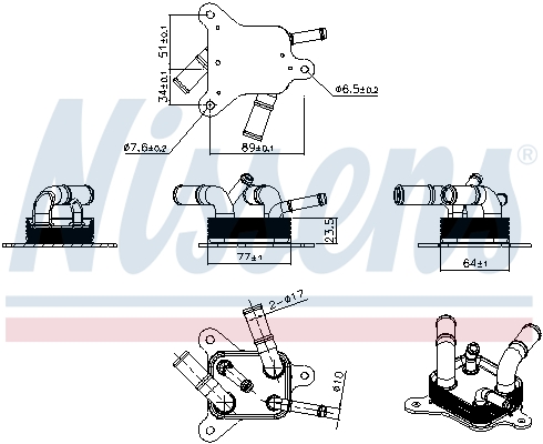 Nissens Oliekoeler, automatische transmissie 91567