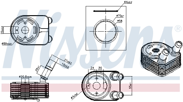Nissens Oliekoeler, motorolie 91584
