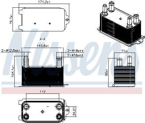 Nissens Oliekoeler, automatische transmissie 91707