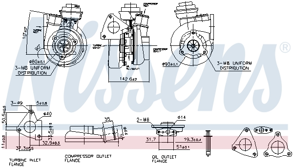 Nissens Turbolader 93229