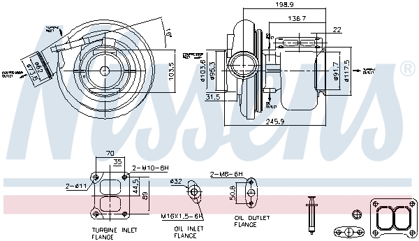 Nissens Turbolader 93301