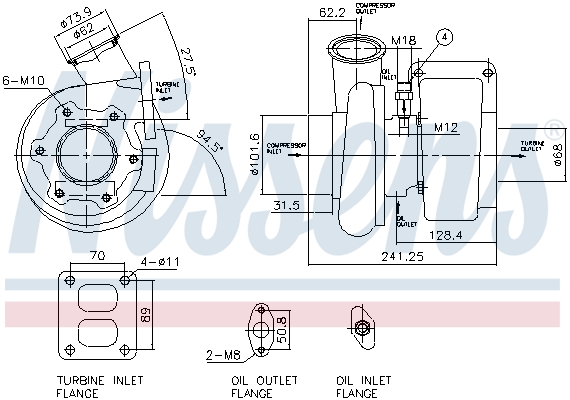 Nissens Turbolader 93302