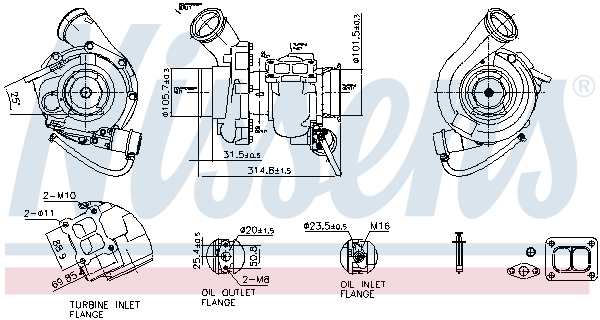 Turbolader Nissens 93339