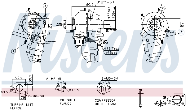 Nissens Turbolader 93350