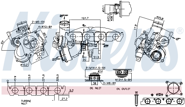 Nissens Turbolader 93415