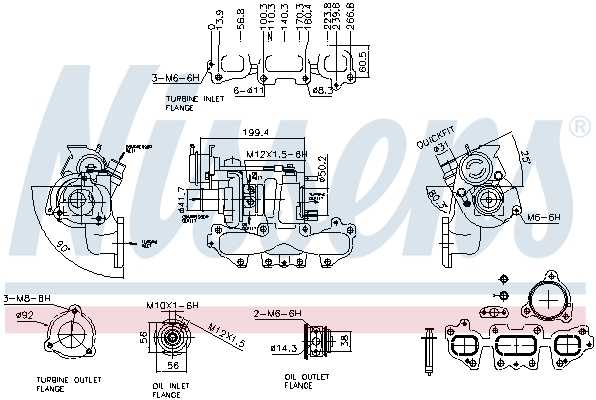 Nissens Turbolader 93445