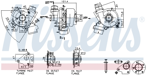 Turbolader Nissens 93448