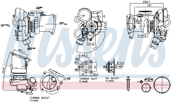 Nissens Turbolader 93451