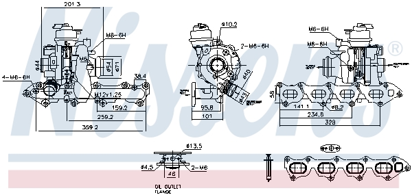 Turbolader Nissens 93460