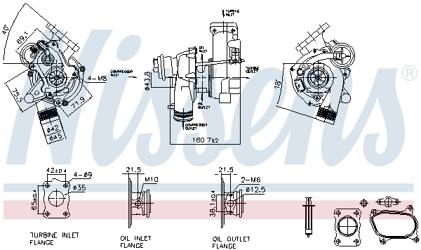 Turbolader Nissens 93475