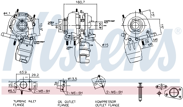 Nissens Turbolader 93498