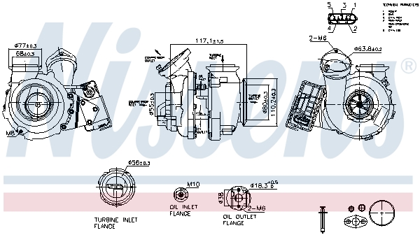 Turbolader Nissens 93503