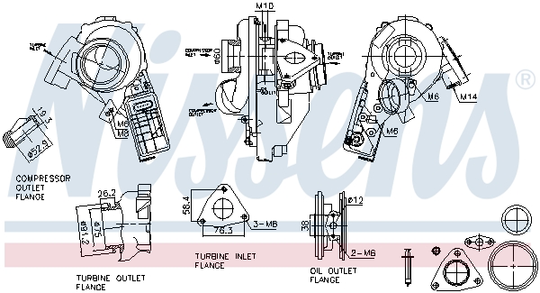 Turbolader Nissens 93520