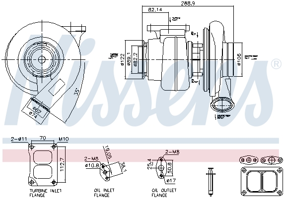 Turbolader Nissens 93584