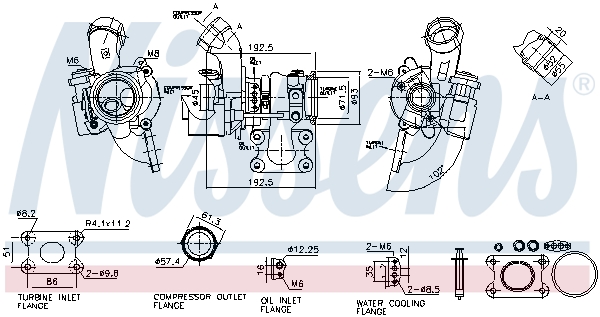 Turbolader Nissens 93587