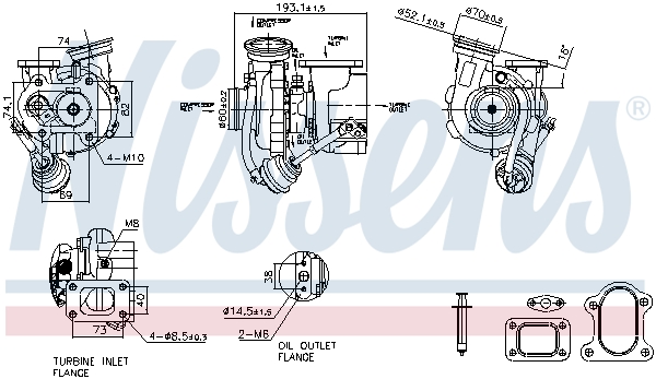 Turbolader Nissens 93600