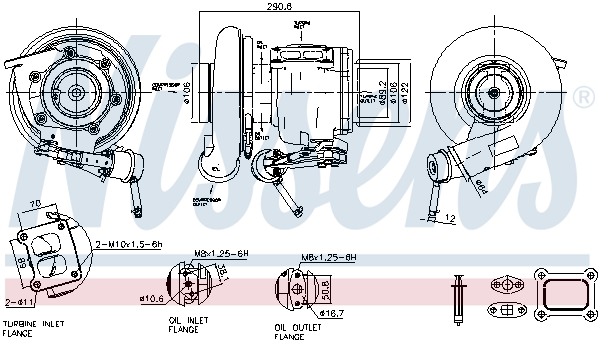 Turbolader Nissens 93619