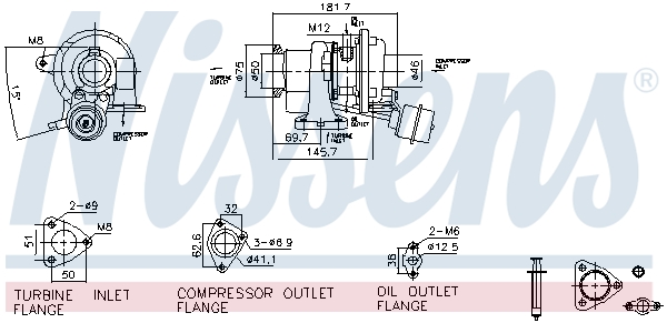 Turbolader Nissens 93626