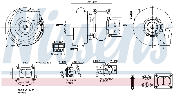 Turbolader Nissens 93652