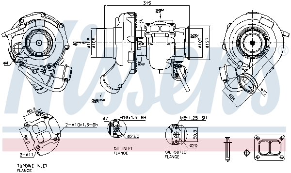 Turbolader Nissens 93677