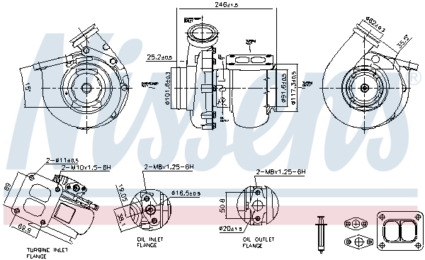 Turbolader Nissens 93712