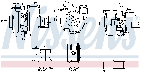 Turbolader Nissens 93757