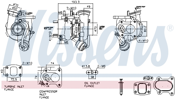 Turbolader Nissens 93829