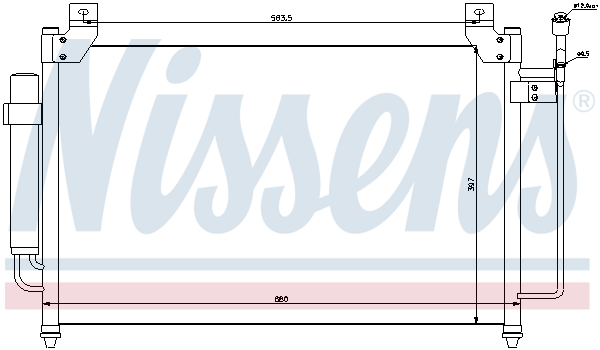 Nissens Airco condensor 940049