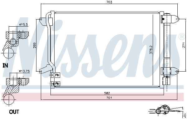 Nissens Airco condensor 940238