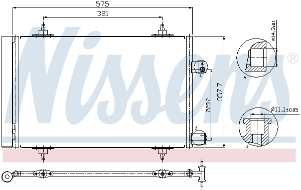 Nissens Airco condensor 940239