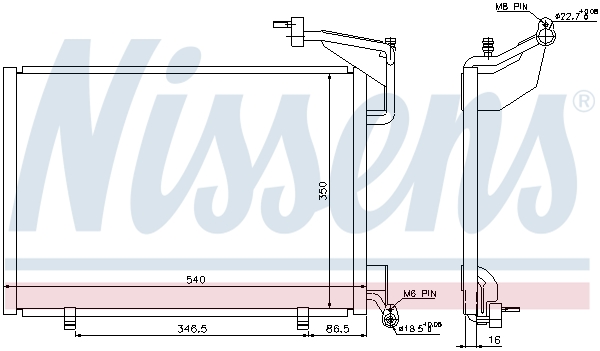 Nissens Airco condensor 940285